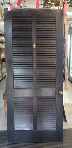 Vintage Louvered & Screened Front Door  36" x 86 1/4" x 1 1/8" Cover