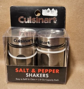 ¡NUEVO! Salero y pimentero Cuisinart vidrio/ino inoxidable 2,8 OZ cada uno. - Imagen 1 de 2