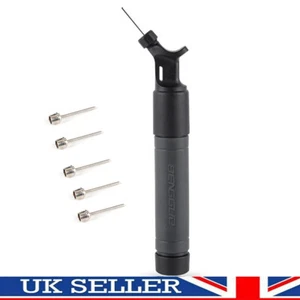Sports Ball Inflation Pump +5 Inflation Needles Football Basketball Soccer - Picture 1 of 12