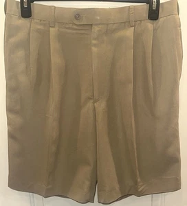 Pantalones Cortos de Golf Ashworth Para Hombre Caqui Plisados Cintura Expandible Talla 34 Nuevos con Etiquetas - Imagen 1 de 5