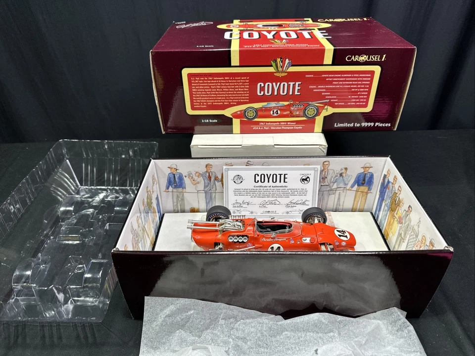 #14 A. J. FOYT CAROUSEL 1 "DIECAST" 1967 SHERATON THOMPSON INDY 500 GANADOR Foto 1 de 4