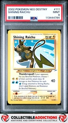 2002 Pokemon Neo Destiny #111 Shining Raichu PSA 9 - Image 1 of 2