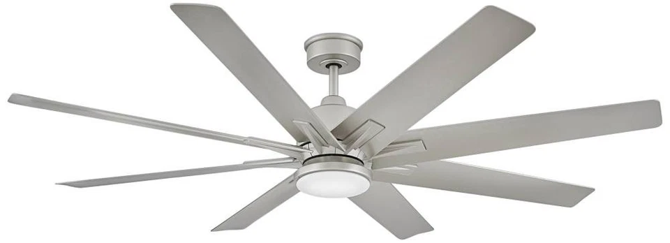 Ventilador de teto inteligente 66" Hinkley Concur níquel escovado classificação úmida 8 lâminas - Imagem 1 de 1
