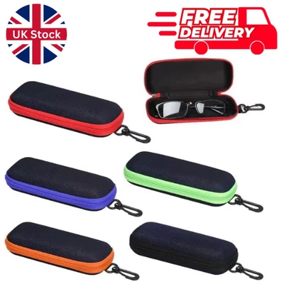 Portable Zipper Eye Glasses Sunglass Hard Case Reading Cover Box Protector Gift. - Image 1 of 4