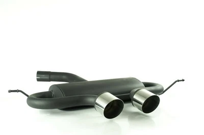 R32 Sportauspuff Endschalldämpfer für VW Golf 5 Golf 6 Endrohre 100mm schräg - Bild 1 von 4