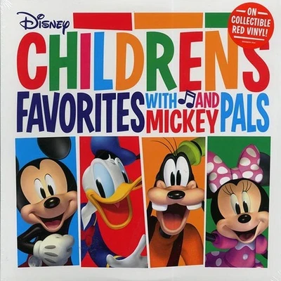 Disney Children's Favorites Mickey & Pals *SEALED* Red Vinyl LP w/ Hype Sticker - Image 1 of 2