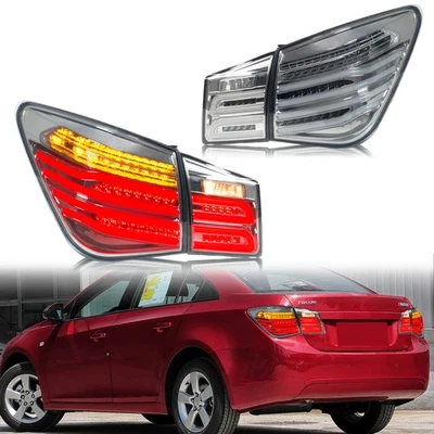 Lanternas traseiras de LED para Chevrolet Chevy Cruze 2010-2015 conjunto de lâmpadas traseiras pretas - Imagem 1 de 4