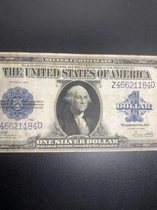 Fr# 238 1923 $1 Silver Certificate Large Note Horse Blanket Woods/White  VF+ - Picture 1 of 3