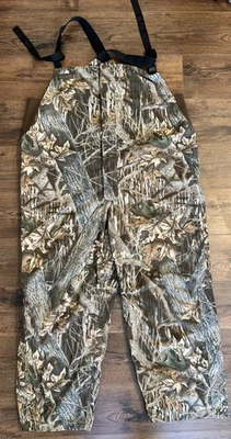 Columbia Mossy Oak Camo Fleece Hunting Bib Overalls Mens XXL 2XL - Image 1 of 4