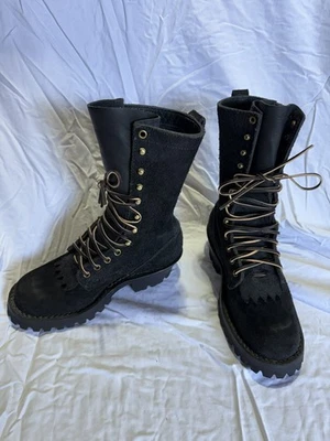 White’s C409V Smokejumper Boots Size: 5.5EE Black Roughout – Handmade - Image 1 of 4