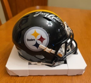 TERRY BRADSHAW JOHN STALLWORTH signierter Auto Mini Helm Pittsburgh Steelers Echtheitszertifikat - Bild 1 von 5