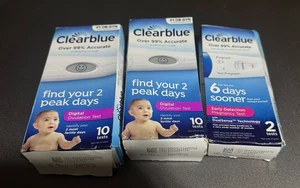 2 Clearblue Advanced Digital Ovulation Predictor Kit 10x2 & 1 Pregnancy Test 2 - Picture 1 of 6