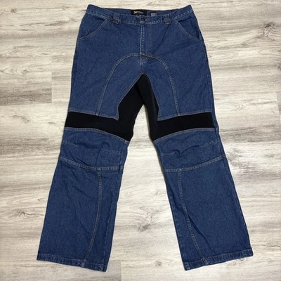 Xelement Motorcycle Pants Mens 40x32 Blue Denim Straight Leg Jeans Street Biker - Image 1 of 4