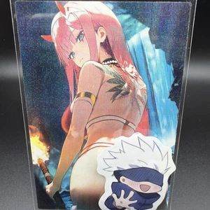 Zero Two Darling Anime Waifu Card Doujin ACG Goddess Holo - Picture 1 of 4