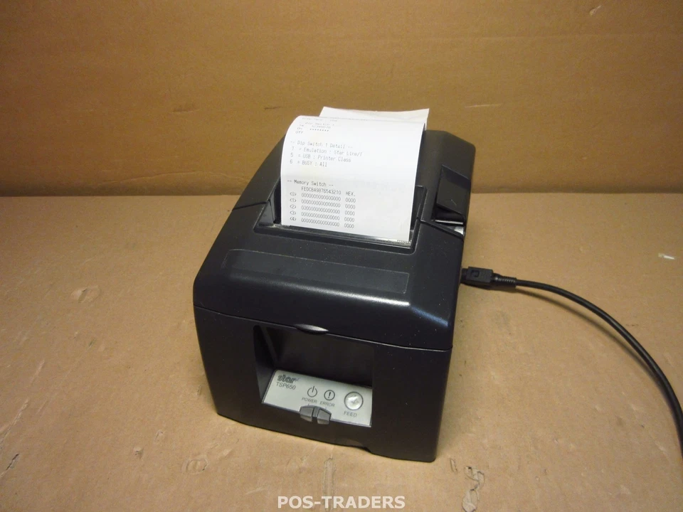 STAR TSP650 Thermal Receipt Ticket POS USB Printer Drucker Black TESTED OK - Bild 1 von 4