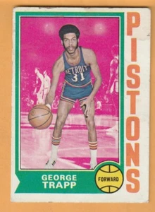 George Trapp Detroit Pistons 1974-75 Topps #76 Highland Park Michigan - Picture 1 of 2