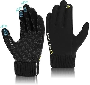 Winter Kids Warm Sports Gloves: Cold Weather Water XXL(12-14Years), Black  - Picture 1 of 9