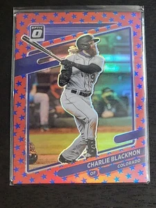 Charlie Blackmon 2021 Panini Donruss Optic Freedom Stars 10/45 Colo Rockies - Picture 1 of 2
