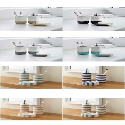 Nuevo juego de baño a rayas de color 3 piezas Foto 1 de 4