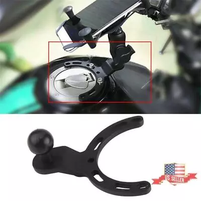 Motorcycle Gas Tank Mount Spherical Head Phone Bracket Hoder For Honda Yamaha US - Imagem 1 de 4