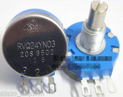 ORIGINAL COSMOS/TOCOS RVQ24YN03 20S B502 RVQ24YN0320SB502 5K Ohm Potentiometer - Image 1 of 4