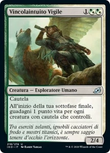 MTG Magic IKO Ikoria - 1x ITA NM 218 U Vincolaintuito Vigile - Picture 1 of 1