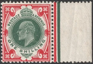 SG 314 1/- Green & Carmine M47 (5) marginal in fine and fresh unmounted mint. - Picture 1 of 1