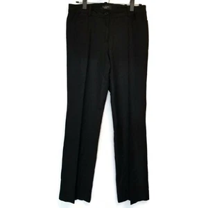 Talbots Signature Black Flat Front Dress Pants Women Sz 4 Mid Rise Stretch 30x32 - Picture 1 of 8