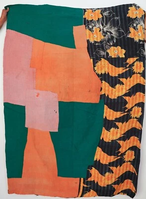 Beautiful Vintage Kantha Quilts Multicolor Bedding Blankets Very High Quality - Image 1 of 3