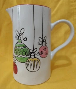 Spectrum Designz 8" Adorno de Navidad Jarra Ponche de Huevo Sidra 52 OZ Cerámica - Imagen 1 de 14
