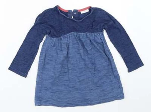 NEXT Girls Blue Cotton Blend Fit & Flare Size 12-18M - Picture 1 of 12