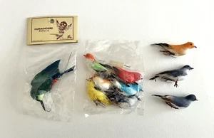 Vintage - Kolibri und Mini Vogel Ornamente - Drahtaufsätze - 10 Stück - Bild 1 von 7
