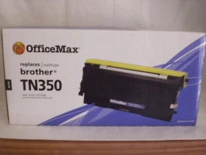 One Black Premium Laser Toner Cartridge (Office Max) Model TN350 Brother Printer - Picture 1 of 2
