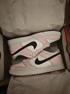 Nike Dunk Low Pink Foam Red White CW1590-601 GS Size 4Y-7Y - Picture 1 of 5
