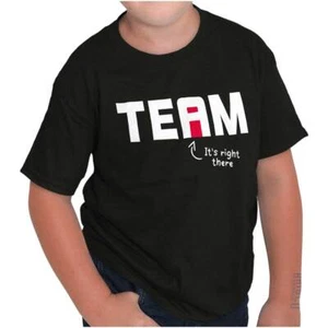 Funny Sarcastic There Is An I In Team Humor Youth Crewneck T Shirts Boy or Girl - Picture 1 of 7