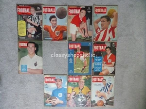 Vintage Charles Buchan's Football Monthly Magazine - 1958   10 x Editions  - Picture 1 of 11