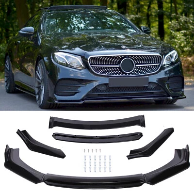 For Mercedes Benz A180 A200 Gloss Front Bumper Lip Splitter Diffuser Body Kit - Image 1 of 4