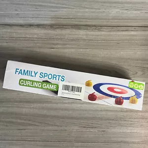 Table Top Curling Rink Game Family Sports Winter Olympics Red Yellow White NEW - Picture 1 of 6