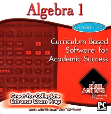 High Achiever Algebra 1 (Grades 9-12) CD-ROM for Win - NEW in RETAIL SLEEVE - Image 1 of 2