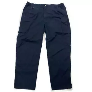 5.11 Tactical Mens Cargo Pants Navy Pockets Ripstop Mid Rise Flat Front 42x30 - Picture 1 of 12
