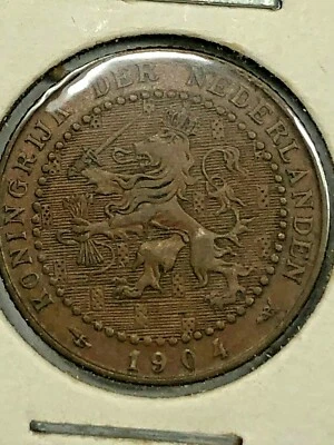 1904 Netherlands One Cent Foreign Coin #629 - Image 1 of 2