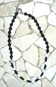 ★ kurze Kette ★ Collier ★ schwarz & weiß ★ - Bild 1 von 2