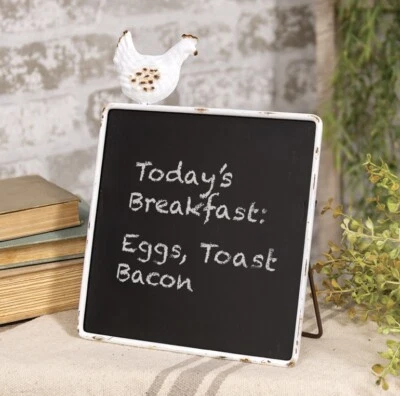 Farmhouse Chicken Chalkboard Easel NEW - Image 1 of 4