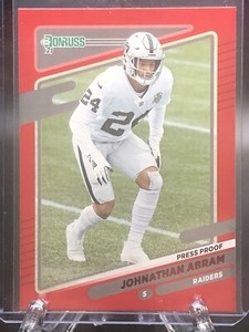 2021 Donruss Red Press Proof Jonathan Abram Las Vegas Raiders #89 FREE SHIPPING