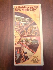 A Guide to and from New York City by Baltimore & Ohio B&O Bus & Subway Map 1928 - Picture 1 of 7