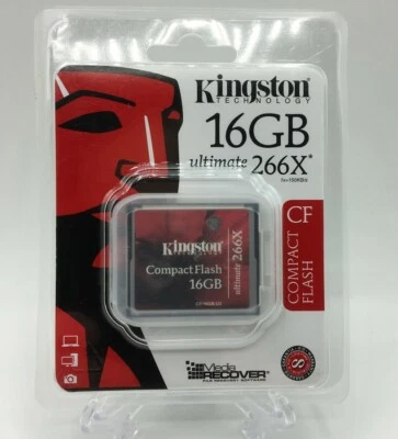 Kingston Ultimate 16 GB 266x CompactFlash Memory Card (CF/16GB-U2) - Image 1 of 2