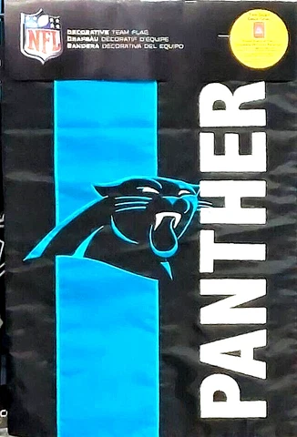 Carolina Panthers 2-Sided Embellished Decorative Garden Flag New Evergreen Cover