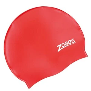 Zoggs Silicone Swimming Cap - Red , Silicon Swimming Cap - Picture 1 of 3