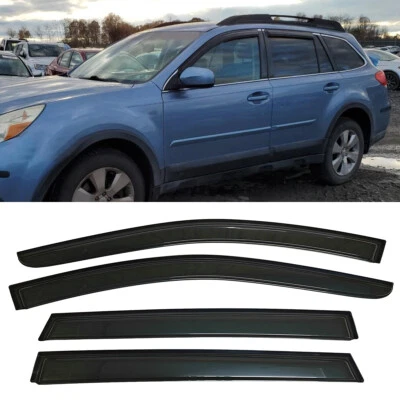 Fit 2010-2014 Subaru Outback Window Visors Sun Vent Shade Rain Wind Guards Smoke Foto 1 de 4