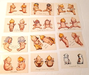 Kompletter Satz 12 Postkarten "Flying Kewpies" The Drays 70er Jahre nummeriert - Bild 1 von 3